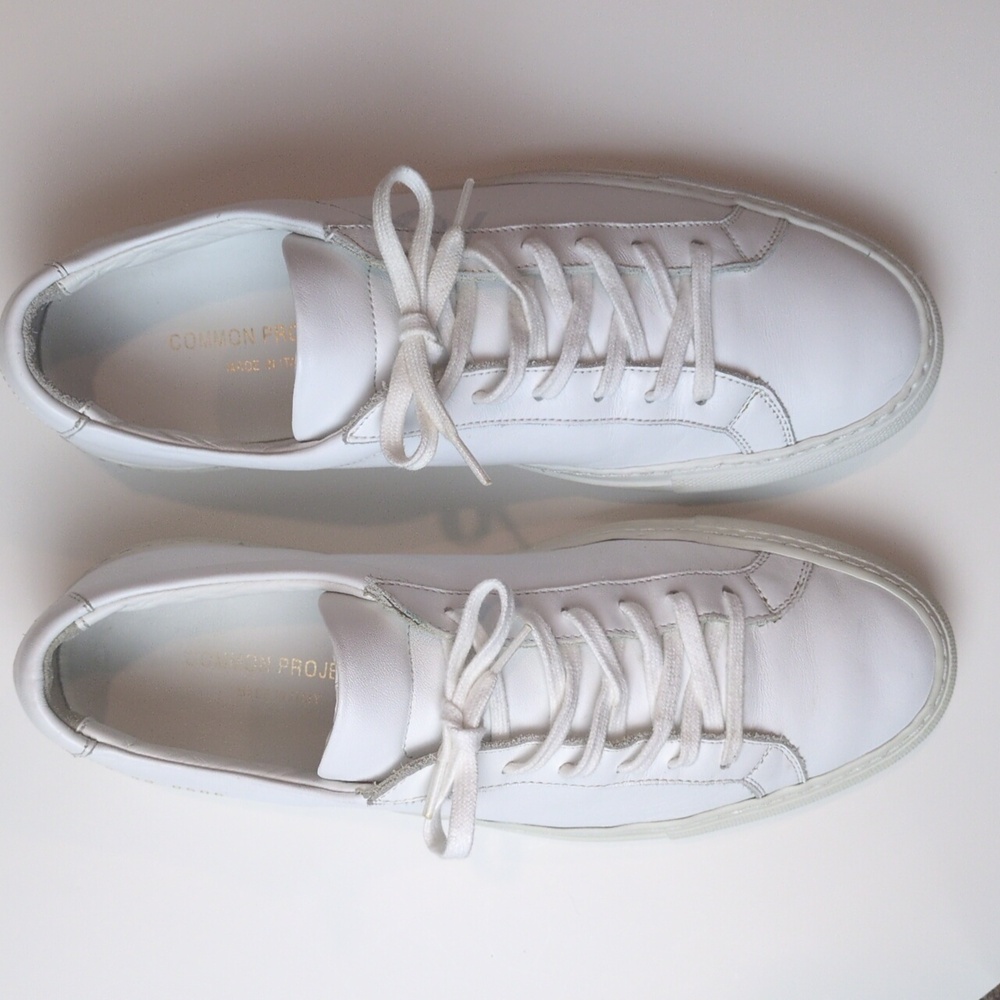 Common Projects Achilles Sneakers in White Leather Size EU 39 US Women's 9 - Picture 5 of 17
